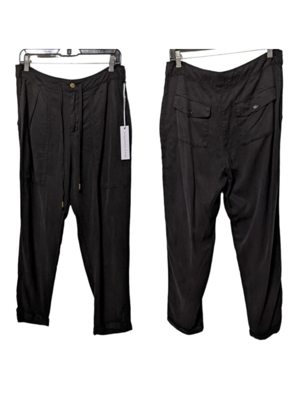 NWT YOUNG FABULOUS BROKE 100% Tencel Relaxed Fit Cuffed Pants L